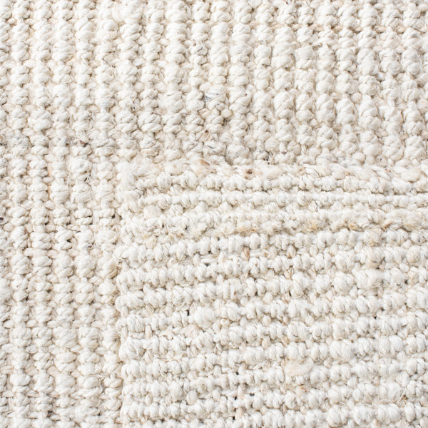 Ebern Designs Estrin Handmade Flatweave Jute/Sisal Bleach / Ivory Rug